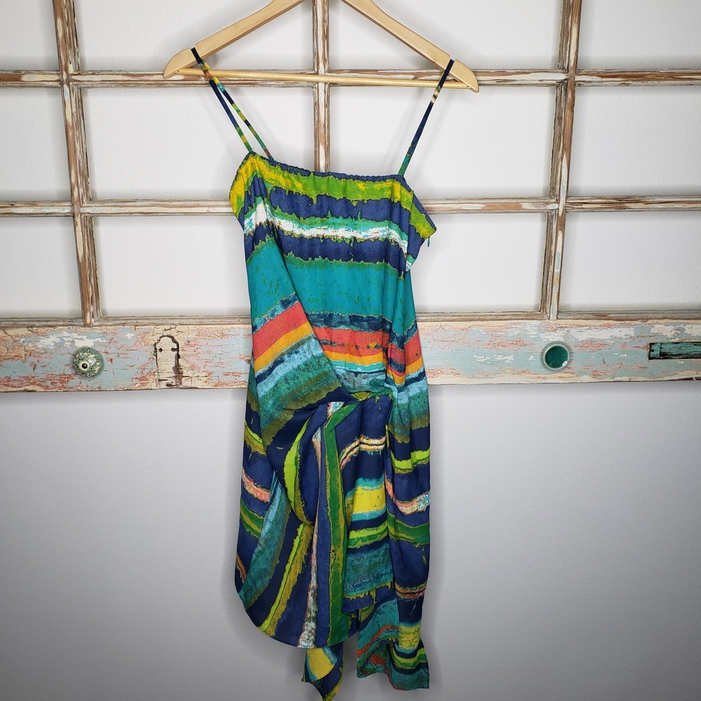 Rachel Roy 70's vibe small asymmetrical dress - Picture 6 of 9